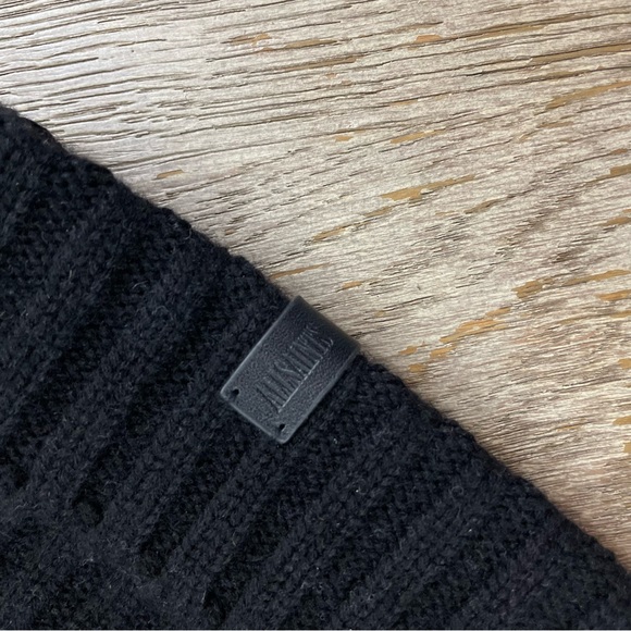 All Saints Ribbed Skull Cap Black Wool Beanie Hat NWOT - Picture 3 of 5